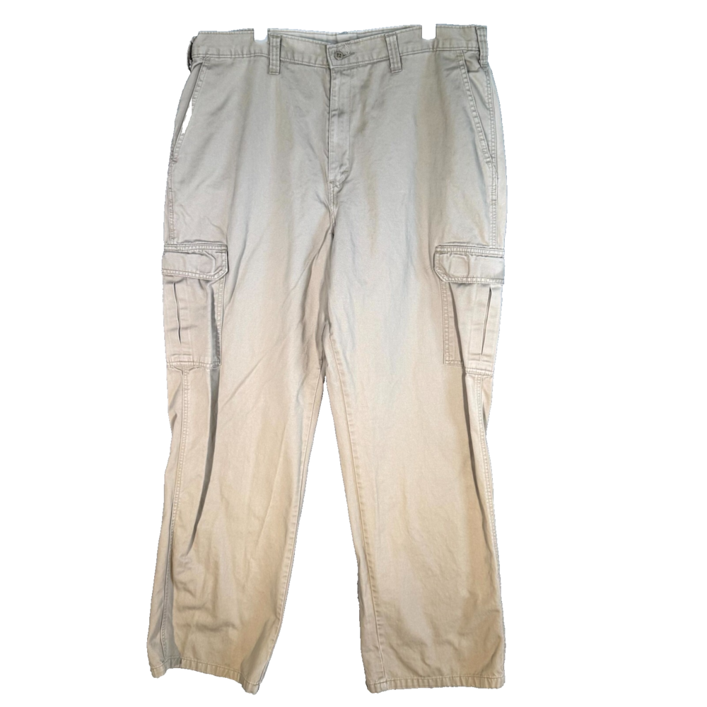 Dickies Cargo Pants Men's 36x34 Beige Cotton Loose Fit Work Utility